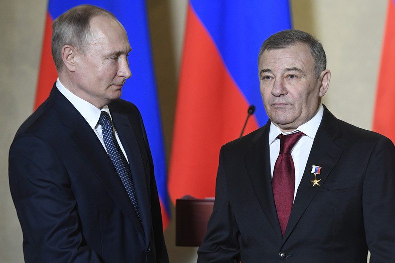 Prezydent Rosji Władimir Putin i oligarcha Arkadij Rotenberg. 2020 r.