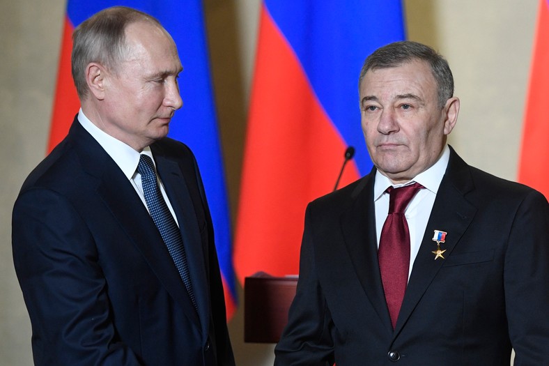 Prezydent Rosji Władimir Putin i oligarcha Arkadij Rotenberg. 2020 r.