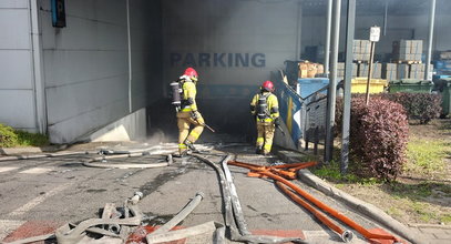 Ogromny nocny pożar w Castormie w Zielonej Górze [WIDEO I ZDJĘCIA]