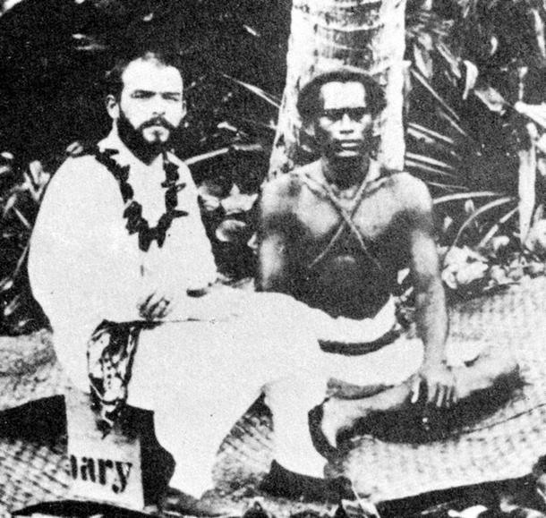 Jan Kubary w trakcie wyprawy na wyspy Oceanii, ok. 1872 r