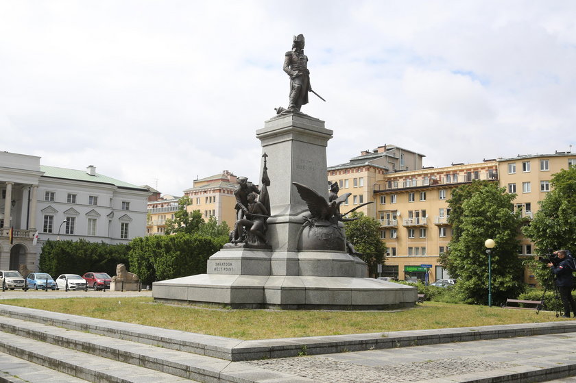 Znieważono pomnik Tadeusza Kościuszki w Warszawie