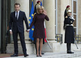 Prezydent Macron z małżonką Brigitte