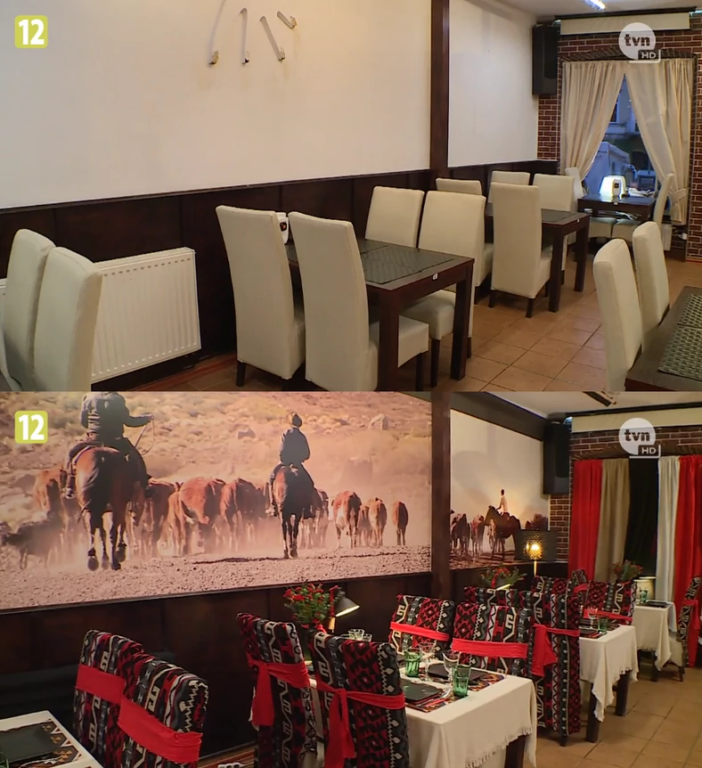Restauracja przed i po