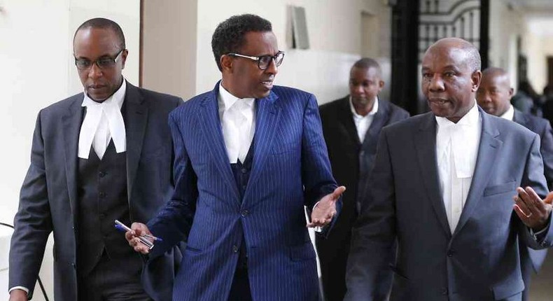 Lawyers Ahmednasir Abdullahi and Fred Ngatia. Ahmednasir’s message after Uhuru mocked CJ Maraga