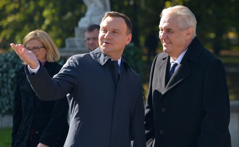 PREZYDENCI PAŃSTW GRUPY WYSZEHRADZKIEJ NA ZAMKU W ŁAŃCUCIE