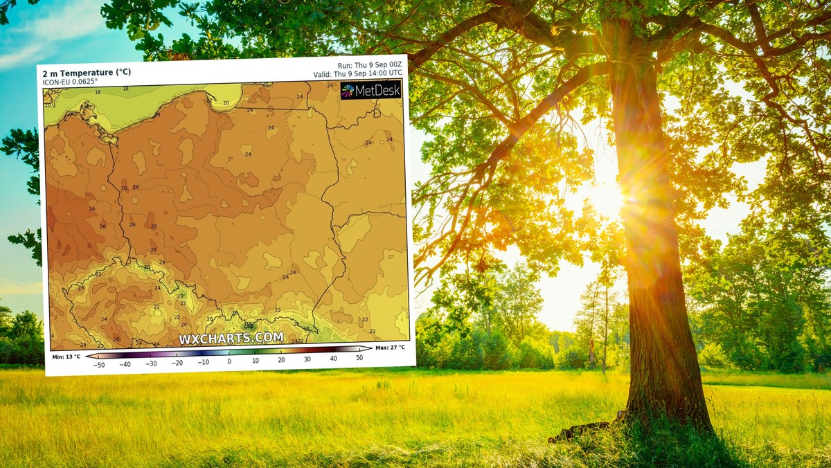 Prognoza pogody na czwartek, 9 września. Bardzo ciepły dzień