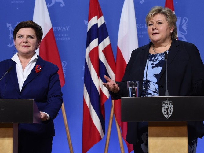 Beata Szydło i Erna Solberg