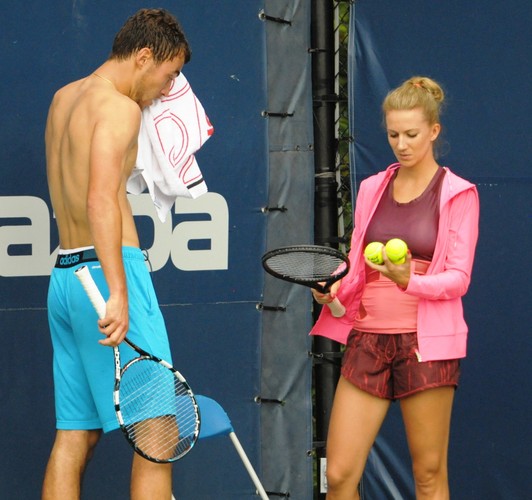 Miłość Janowicza i Domachowskiej rozkwita na korcie