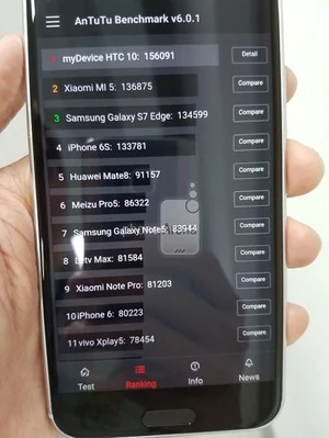 HTC 10 wykręca w AnTuTu ponad 156 tysięcy punktów