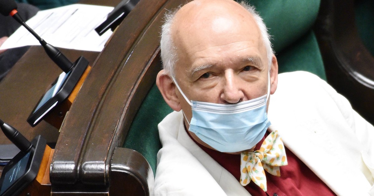 Janusz Korwin-Mikke w bieliźnie wyszedł ze sklepu. Tak...