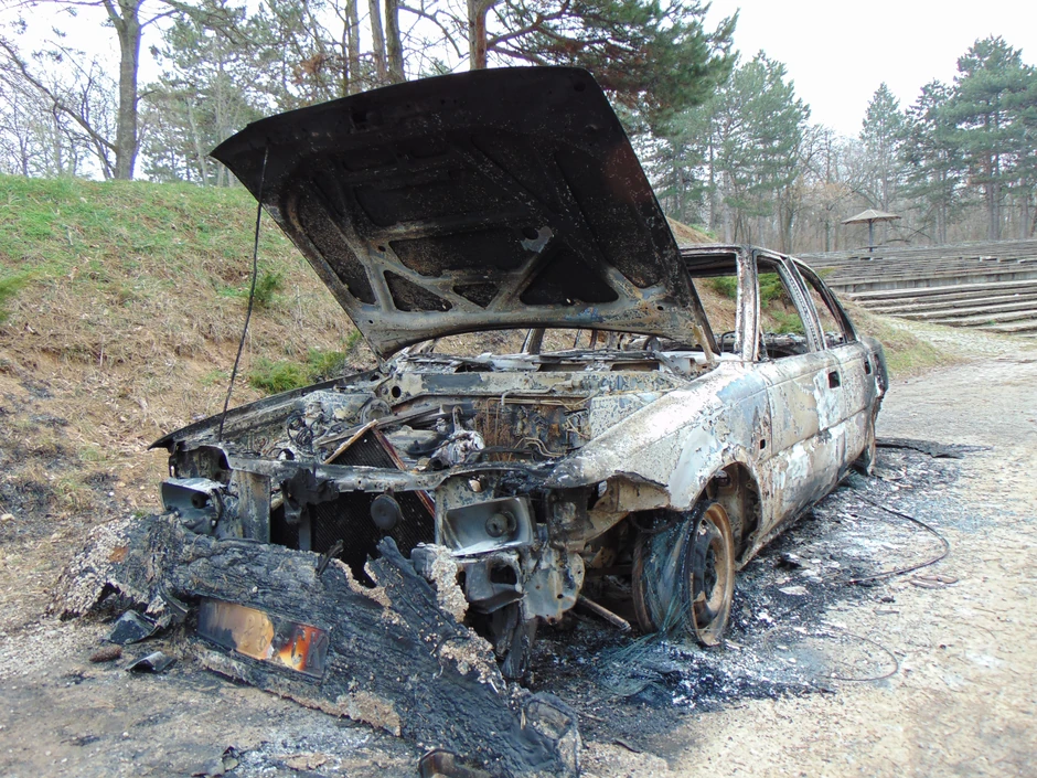 "Tojota korola" zapaljena u spomen parku Bubanj 