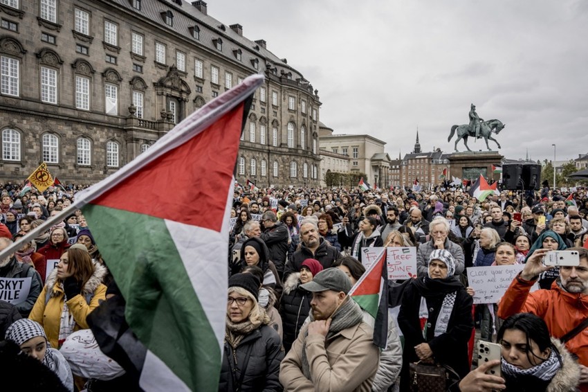 Propalestinski protest u Kopenhagenu, Danska, 28. oktobra
