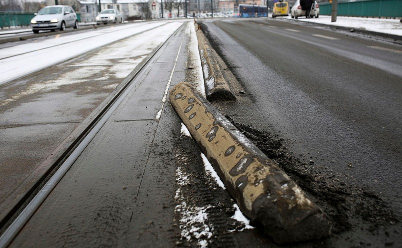 Kraków. Miejsce wypadku prezydenckiej limuzyny