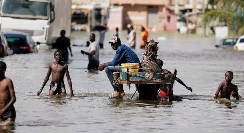 Inondations à Keur Massar (périphérie de Dakar)