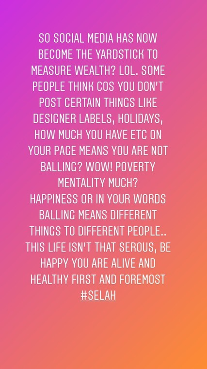 Rita Dominic says only people with poverty mentality believe showing of wealth on social media means you are doing well. [Instagram/RitaDominic]