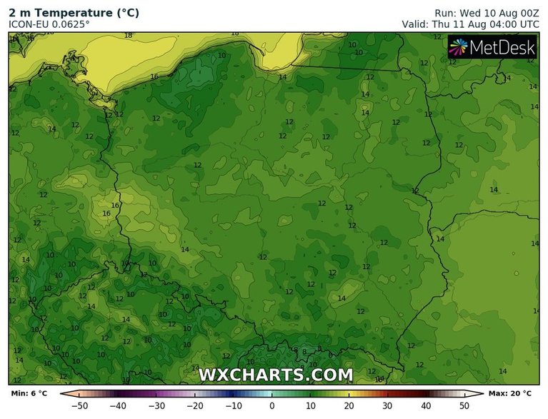 Poranek nie przyniesie zbyt wysokiej temperatury