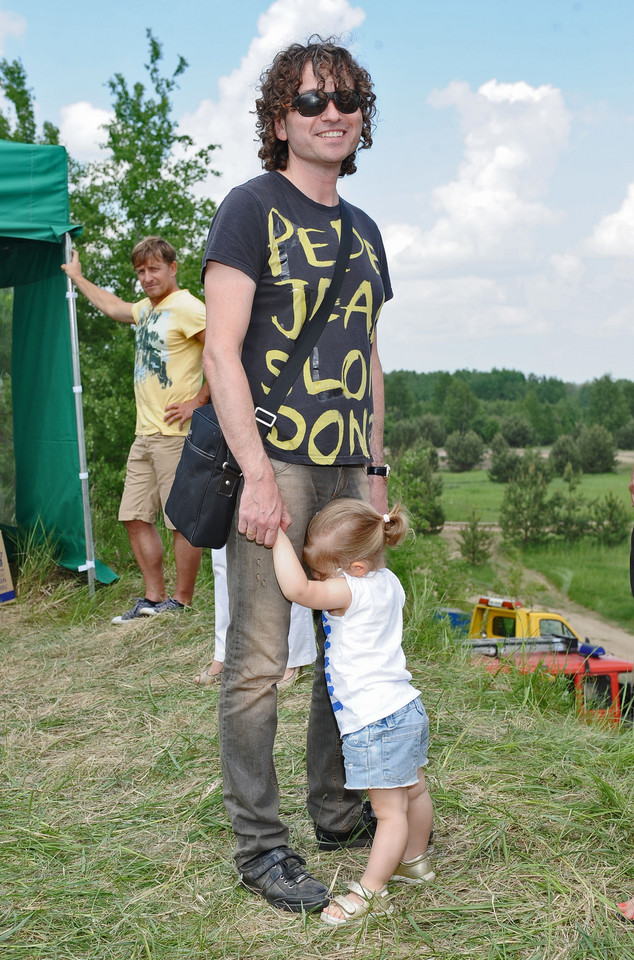 Piotr Rubik z córką Heleną (2 l.)