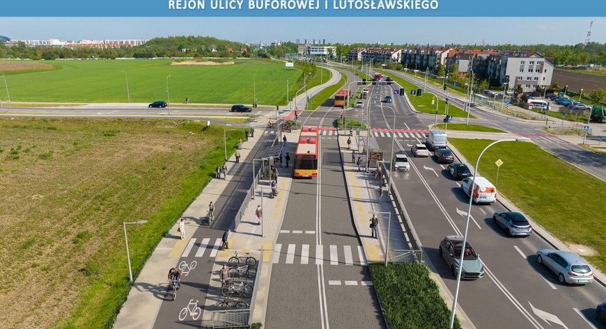 W pierwszym etapie powstanie korytarz transportowy na Buforowej. Potem ulica zostanie rozbudowana i korytarzem pojedzie tramwaj