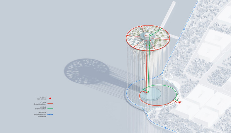 Qianhai New City Center Landmark (c)SFA Axonometric 2