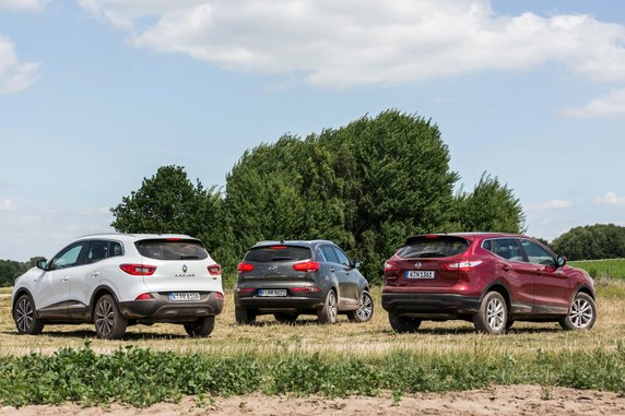 Porównanie: Kia Sportage III, Nissan Qashqai II i Renault Kadjar