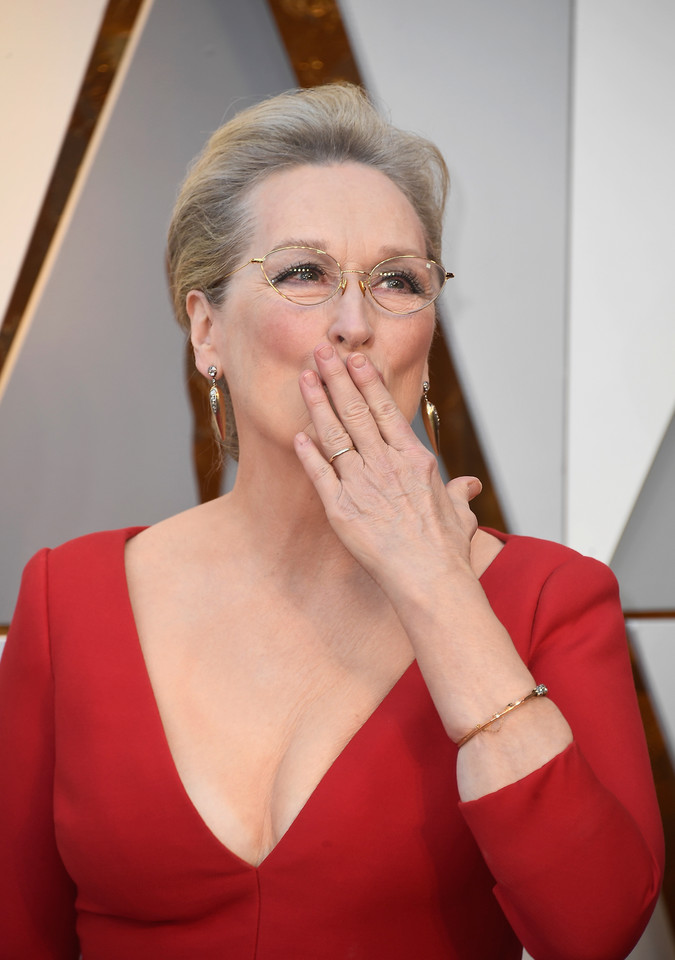 Oscary 2018. Meryl Streep na czerwonym dywanie