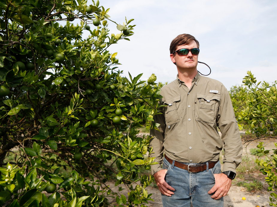 Christian Spinosa, plantator pomarańczy z Putnam Groves na Florydzie