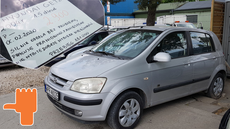 Hyundai Getz 1.5 CRDi/2004 r./przebieg 181 tys. km – 2900 zł