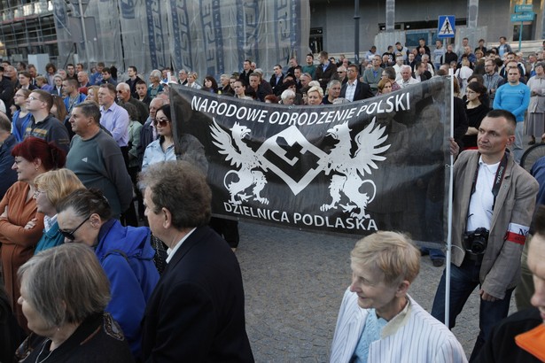 Protest przeciwko "Golgota Picnic" w Białymstoku. Fot. PAP/Artur Reszko