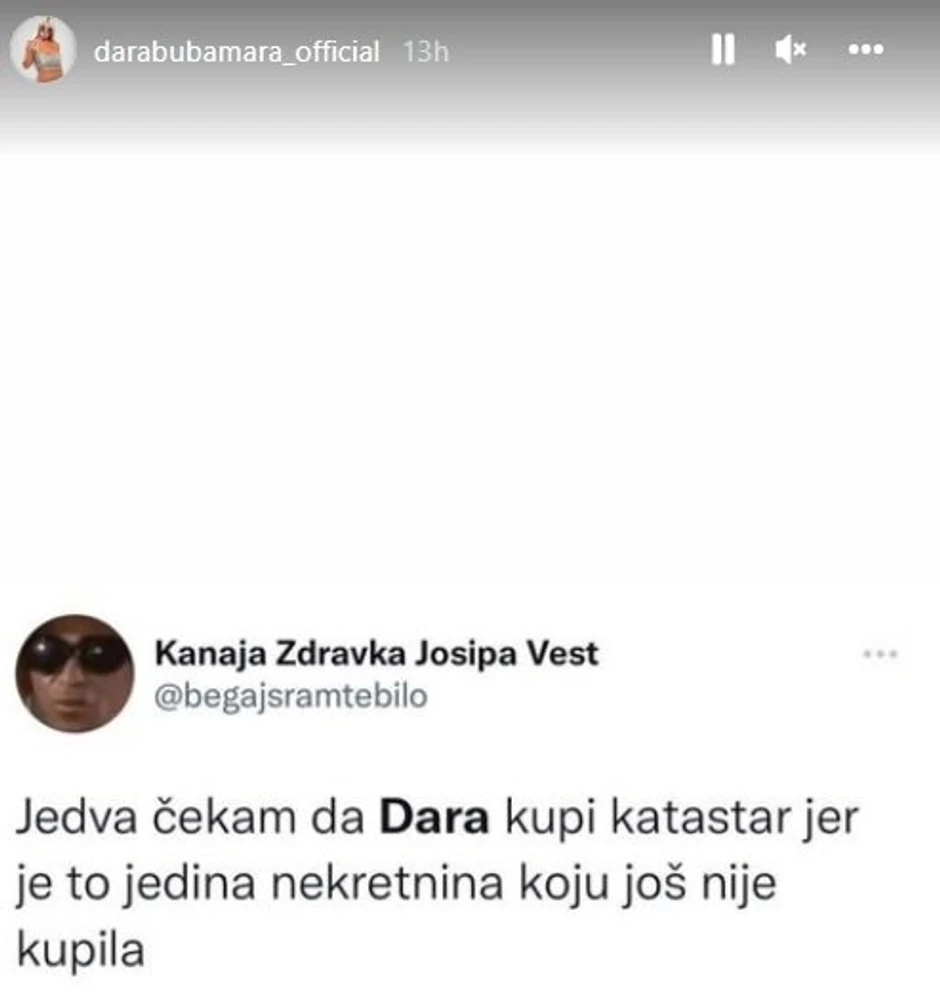 Tviteraši se šale na račun Dare Bubamare