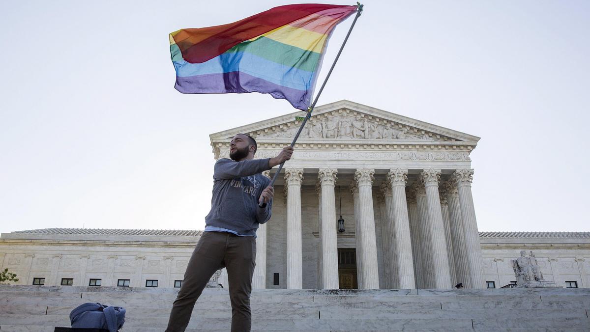 USA homoseksualiści tęcza protest