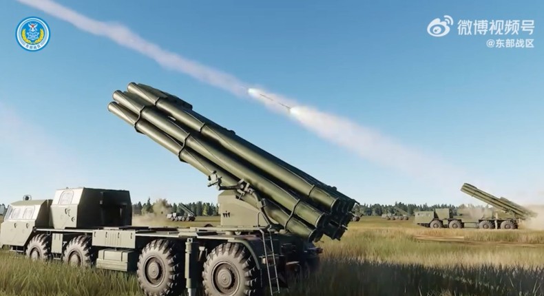 China is flexing its missile arsenal in a new simulation for a mass ...