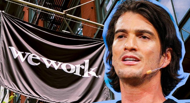 Neumann said he hasn't been involved with WeWork since 2019 when he stepped down from the CEO role.WeWork; Eduardo Munoz/REUTERS; Samantha Lee/Business Insider