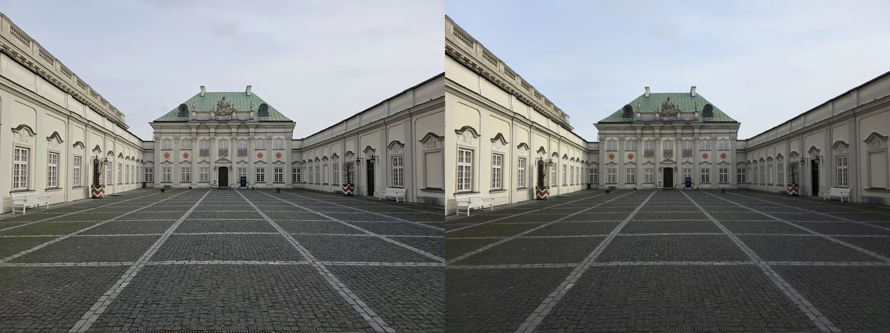 Dwa zdjęcia tej samej sceny wykonane w jakości 200 MP, potrafią się różnic zastosowaną ekspozycją 
