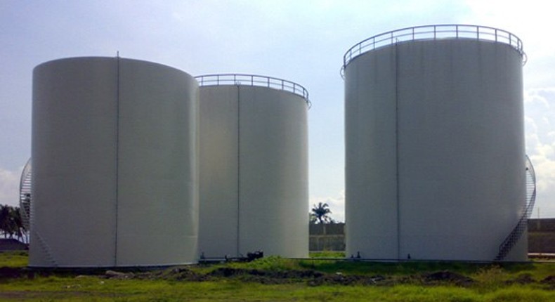 A tank farm