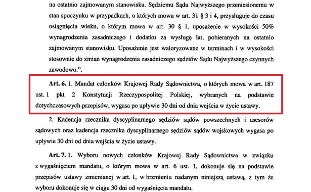 Zastanawiający zapis w projekcie ustawy o Krajowej Radzie Sądownictwa. Sprzeczny z konstytucją?