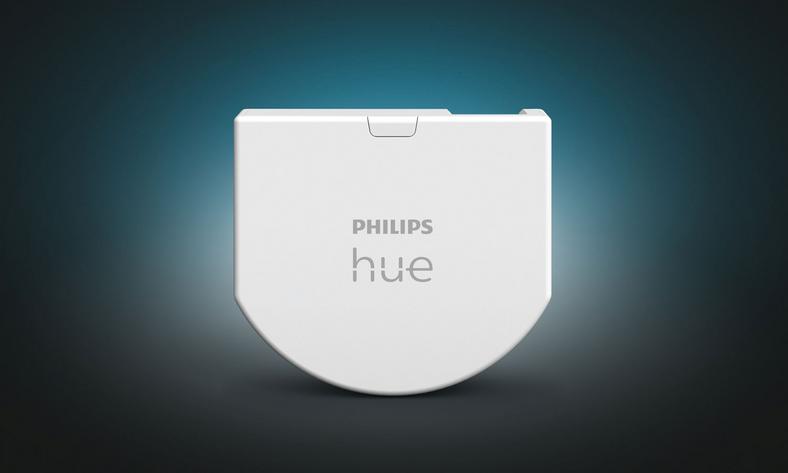 Moduł ścienny Philips Hue pasuje do posiadanych włączników ściennych, prąd pochodzi z baterii guzikowej 