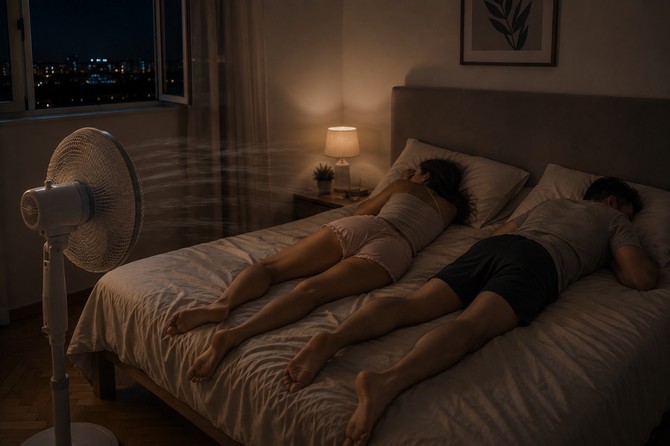 Ventilator u spavaćoj sobi