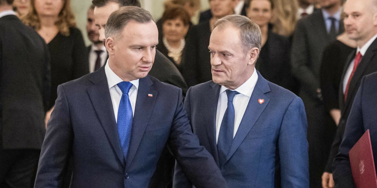 Prezydent Andrzej Duda i premier Donald Tusk