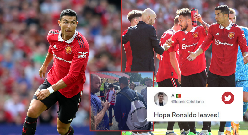 Fans react as Ronaldo leaves Manchester United game before full-time