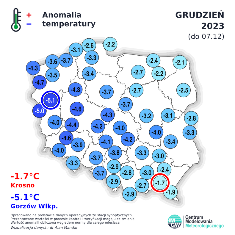 Grudzień jak dotąd jest bardzo zimnym miesiącem