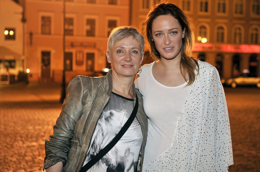 Matylda Damięcka z mamą