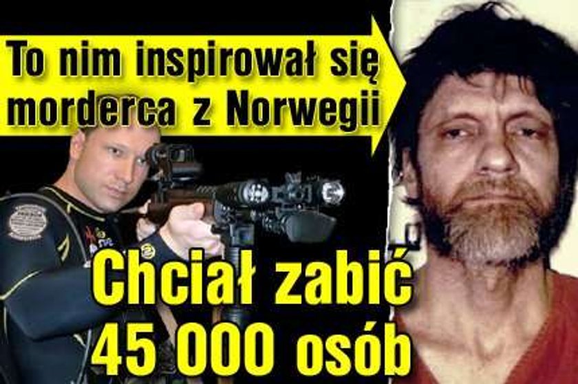 To nim inspirował się morderca z Norwegii. Chciał zabić 45 tys. ludzi!