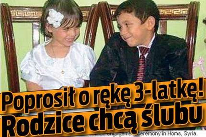 Poprosił o rękę 3-latkę! Rodzice chcą ślubu