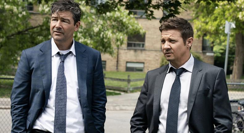 Kyle Chandler and Jeremy Renner in Mayor of Kingstown.