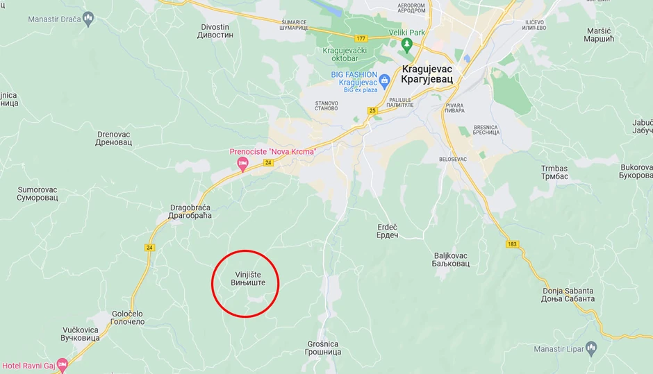 Uroš Blažić se krio kod rodbine u selu Vinjište kod Kragujevca