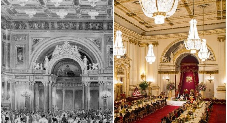 buckingham palace then and now