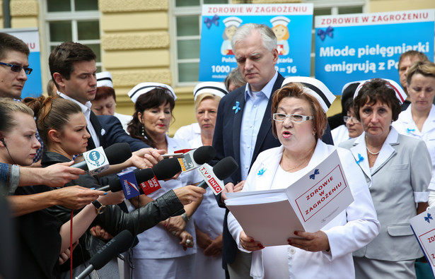 protest pielęgniarek w Warszawie