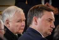 Uroczystość wręczenia uchwały PKW o wyborze Andrzeja Dudy na prezydenta RP, Warszawa, 21 lipca 2020 r. Na zdjęciu Jarosław Kaczyński i Zbigniew Ziobro.