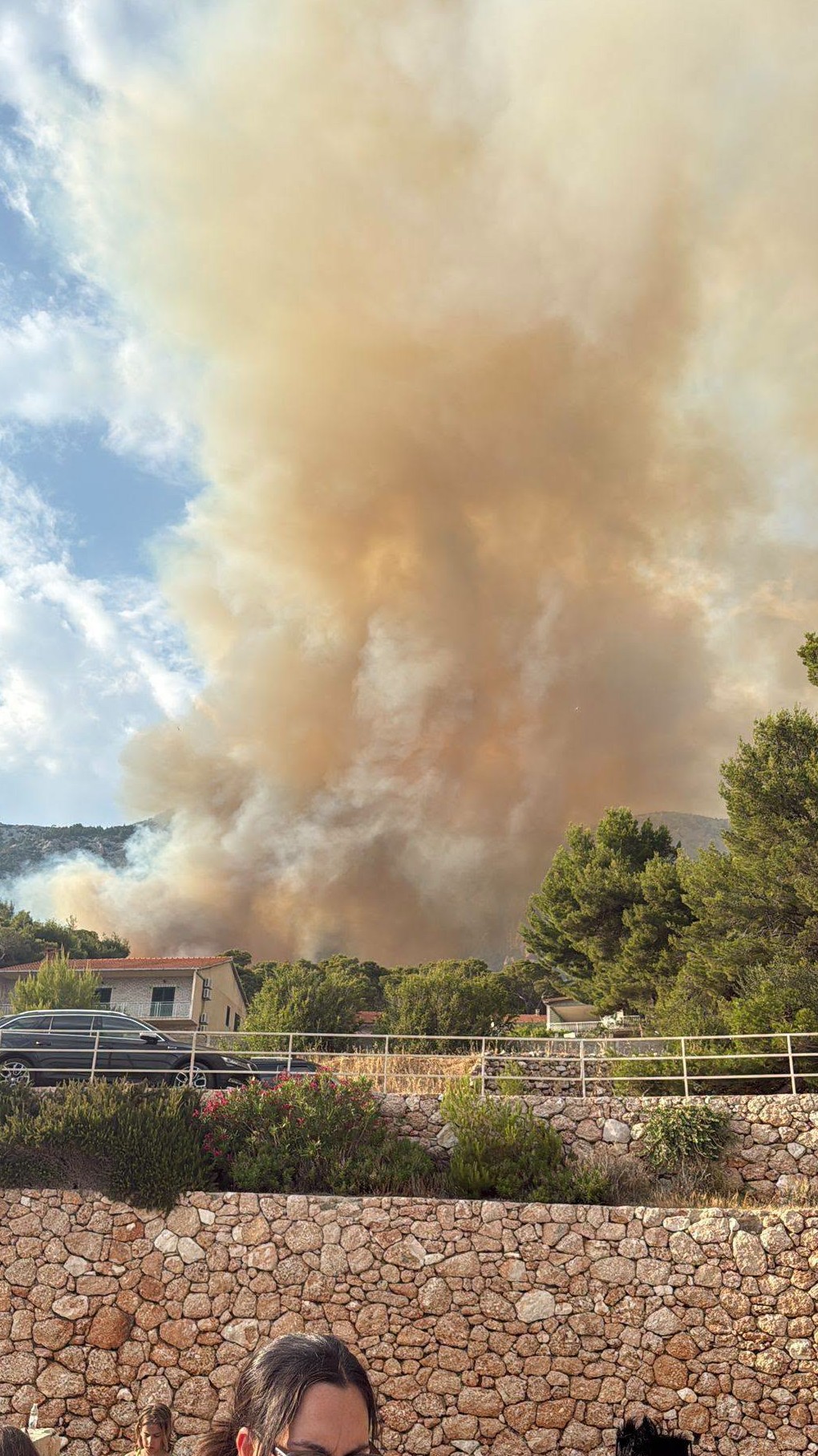 Požiar na chorvátskom ostrove Hvar.