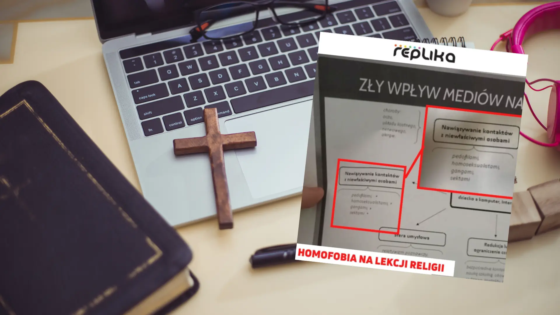 Osoby homoseksualne na równi z pedofilami i bandytami. "Przesłanie" z lekcji religii